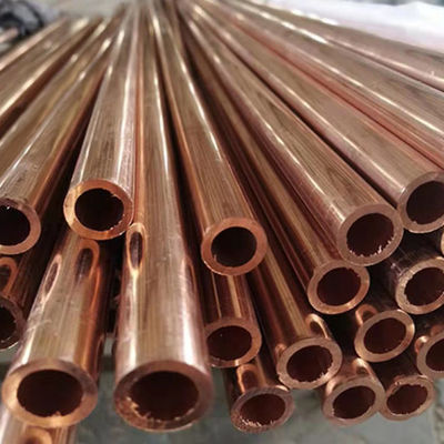Kekerasan 3.5-4.0 Pipa Tembaga Lurus ASTM B280 Opaque
