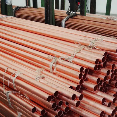 ASTM B280 Tembaga Logam Isometrik 10mm Tembaga Tabung Tidak Ada Pembagian