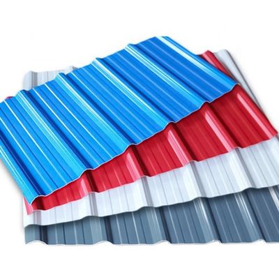 PPGI / PPGL Lembar atap bergelombang Pemasok Lembar Baja Besi Galvanis Untuk Konstruksi