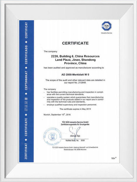 Cina Shandong Hongxin International Trade Co., LTD. Sertifikasi
